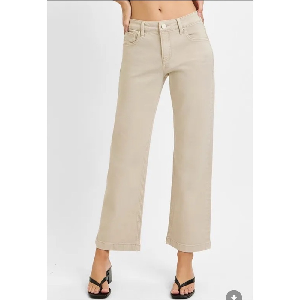 Risen Mid Rise Tummy Control Straight Jeans